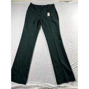 Express Columnist Womens Dress Pants 8R Green Solid Mid Rise Bootcut Stretch 655